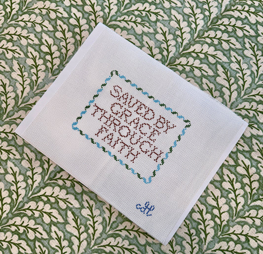 Saved by Grace Needlepoint Canvas | 13 Mesh | Clair de Lune