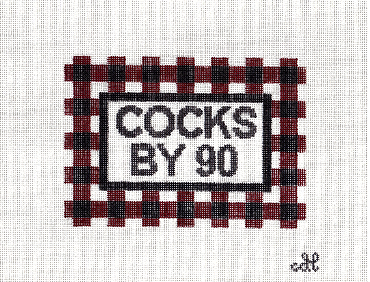 Cocks by 90 Needlepoint Canvas | 18 Mesh | Gamecocks Football