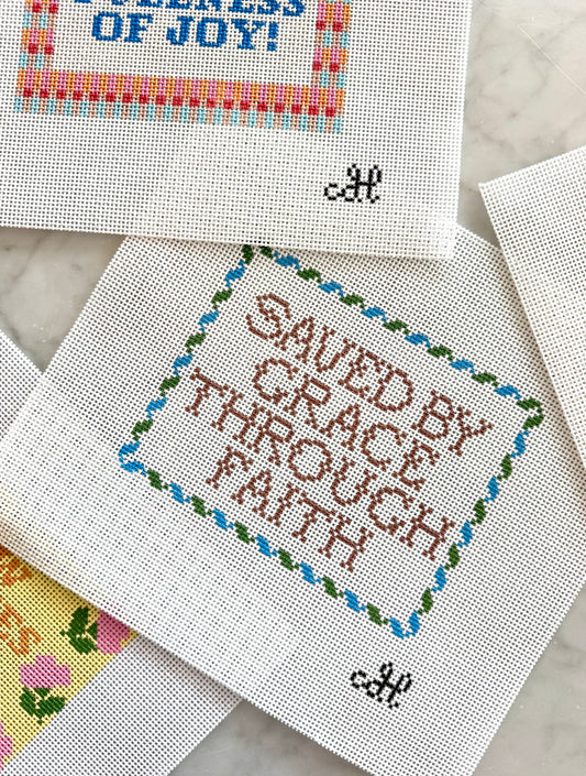 Saved by Grace Needlepoint Canvas | 13 Mesh | Clair de Lune