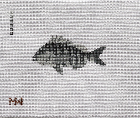 Sheepshead Mini Needlepoint Canvas | 18 Mesh | Merritt Walker