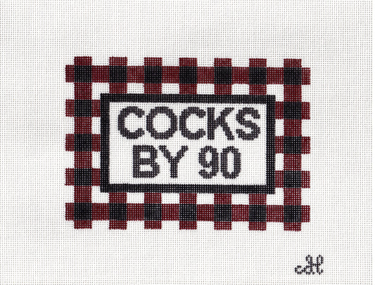 Cocks by 90 Needlepoint Canvas | 18 Mesh | Gamecocks Football